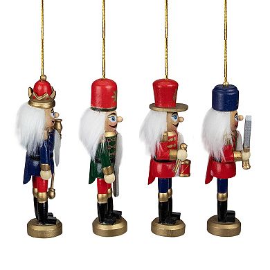 Northlight 4-Piece Red and Green Christmas Nutcracker Ornament Set