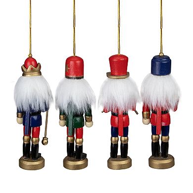 Northlight 4-Piece Red and Green Christmas Nutcracker Ornament Set