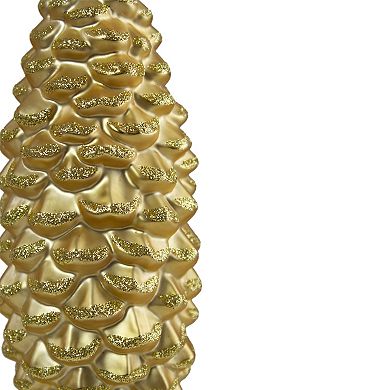 Northlight Gold Finish Glitter Pine Cone Christmas Ornament
