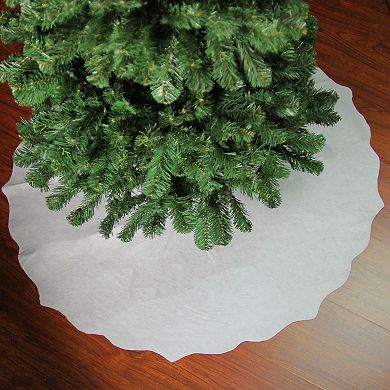 Northlight White Scalloped Edge Christmas Tree Skirt