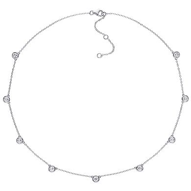 Stella Grace Sterling Silver 2 1/4 Carat T.W. Lab-Created Moissanite Yard Necklace