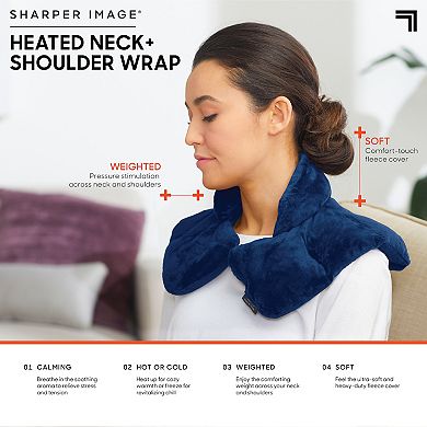 Sharper Image Hot & Cold Herbal Aromatherapy Neck & Shoulder Plush Wrap Pad