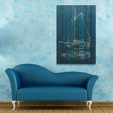 Sailing 2 Arte de Legno Digital Print on Solid Wood Wall Art