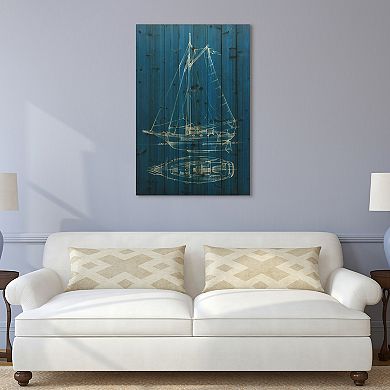 Sailing 2 Arte de Legno Digital Print on Solid Wood Wall Art