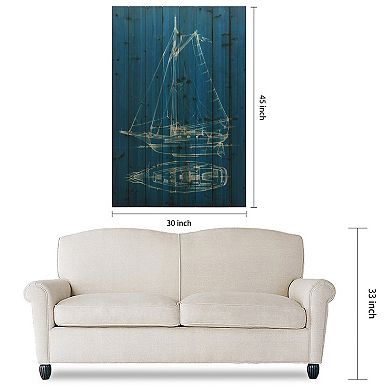 Sailing 2 Arte de Legno Digital Print on Solid Wood Wall Art