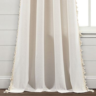 Lush Decor Linen Tassel 1-pack Window Curtain