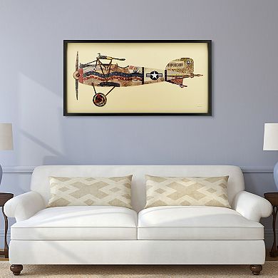 Antique Biplane 3 Collage Framed Graphic Wall Art