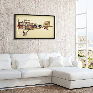 Antique Biplane 3 Collage Framed Graphic Wall Art