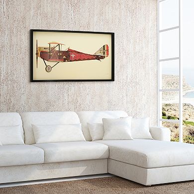 Antique Biplane 2 Collage Framed Graphic Wall Art