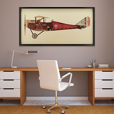 Antique Biplane 2 Collage Framed Graphic Wall Art