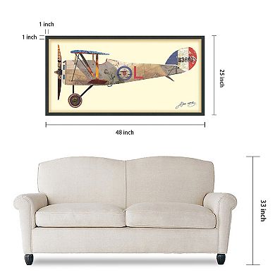 Antique Biplane 1 Collage Framed Graphic Wall Art