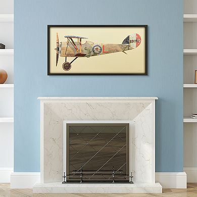 Antique Biplane 1 Collage Framed Graphic Wall Art