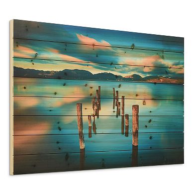 Evening Light Arte de Legno Digital Print on Solid Wood Wall Art