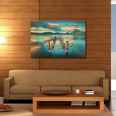 Evening Light Arte de Legno Digital Print on Solid Wood Wall Art