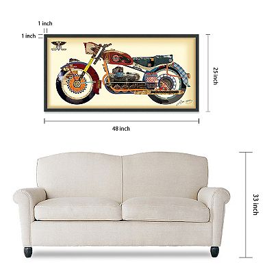 Holy Furious Motorbike Collage Framed Graphic Wall Art