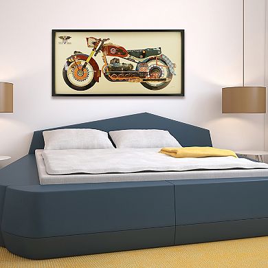 Holy Furious Motorbike Collage Framed Graphic Wall Art