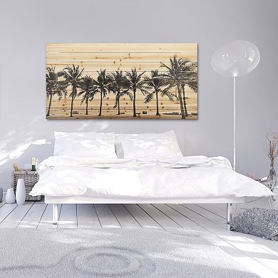 Solitary Beach Arte de Legno Digital Print on Solid Wood Wall Art