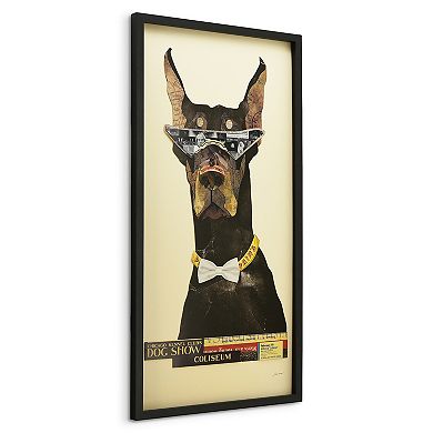 Doberman Pinscher Collage Framed Graphic Wall Art