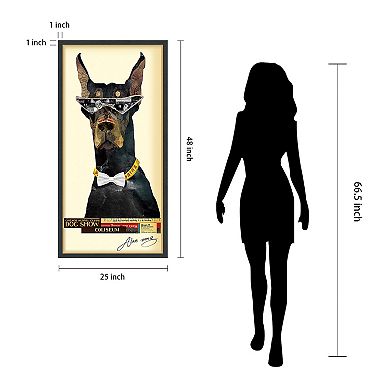 Doberman Pinscher Collage Framed Graphic Wall Art