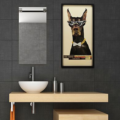 Doberman Pinscher Collage Framed Graphic Wall Art