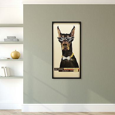 Doberman Pinscher Collage Framed Graphic Wall Art