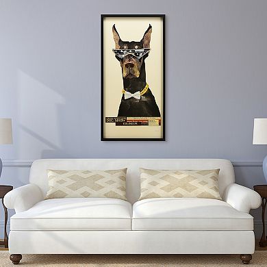 Doberman Pinscher Collage Framed Graphic Wall Art