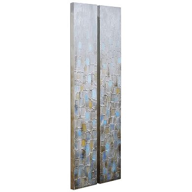 Cosmopolitan Textured Metallic Wall Art 2-piece Set