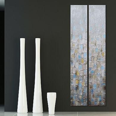 Cosmopolitan Textured Metallic Wall Art 2-piece Set