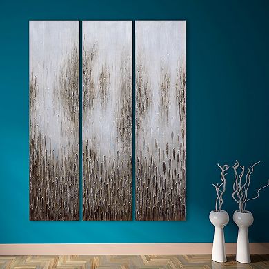 Dreamy Field Textured Metallic Wall Art 3-piece Set