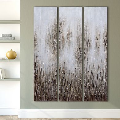 Dreamy Field Textured Metallic Wall Art 3-piece Set