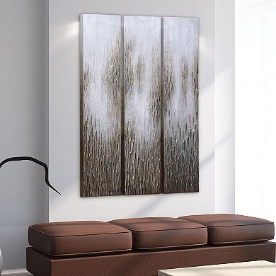 Dreamy Field Textured Metallic Wall Art 3-piece Set