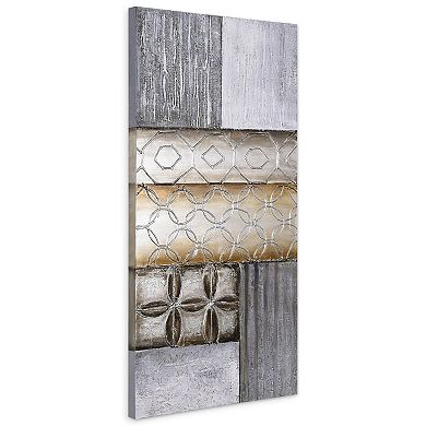 Stacked 1 Textured Metallic Wall Art