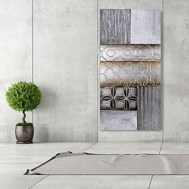 Stacked 1 Textured Metallic Wall Art