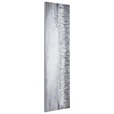 Silver Finish Dust Textured Metallic Wall Art