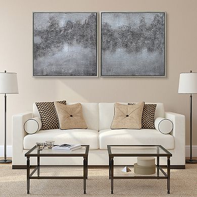 Fog Textured Metallic Wall Art 2-piece Set