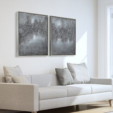 Fog Textured Metallic Wall Art 2-piece Set