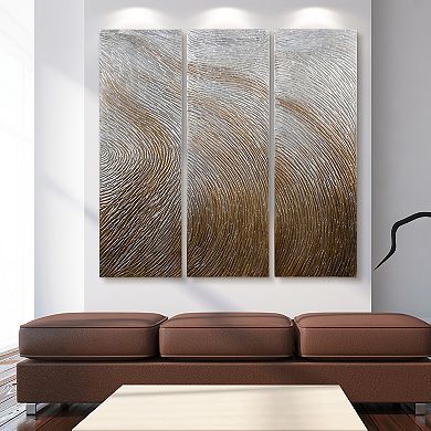 Waves Textured Metallic Wall Art