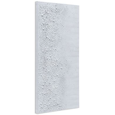 White Snow A Textured Metallic Wall Art