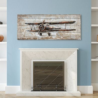 Model airplane Iron Wooden Wall Art