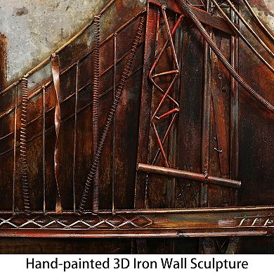 Bridgescape Mixed Media Iron Dimensional Wall Art
