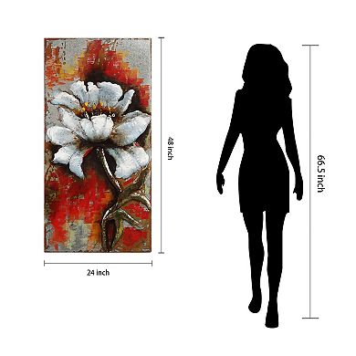 Garden Rose 1 Mixed Media Iron Dimensional Wall Art
