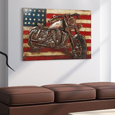 Motorcycle 3 Mixed Media Iron Dimensional Wall Art