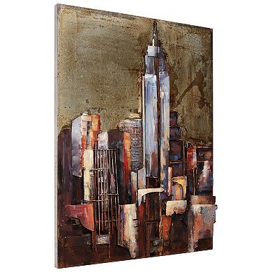 The Empire State Building Mixed Media Iron Dimensional Wall Art