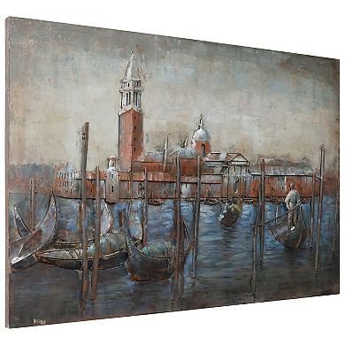 Gondolas' Mixed Media Iron Dimensional Wall Art