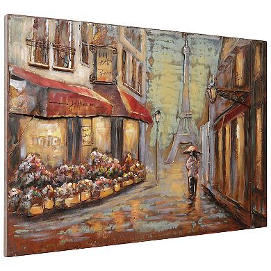 Solo in Paris Mixed Media Iron Dimensional Wall Art