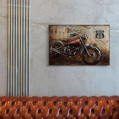 Motorcycle 5 Mixed Media Iron Dimensional Wall Art