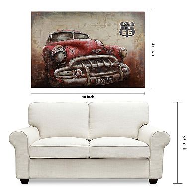 Empire Art Direct Classic Red Car Wall Art