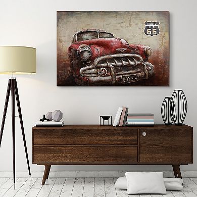 Empire Art Direct Classic Red Car Wall Art