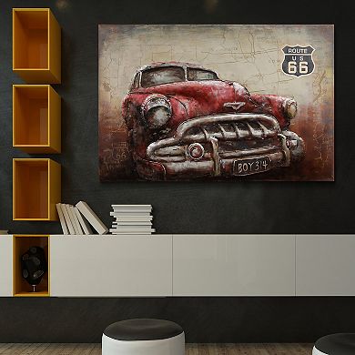 Empire Art Direct Classic Red Car Wall Art