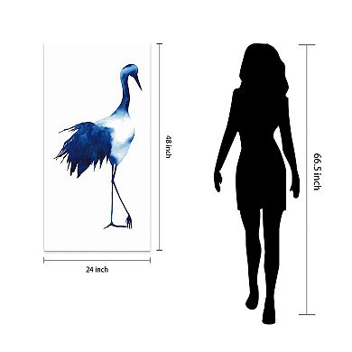 Empire Art Direct Ink Drop Crane 1 Glass Wall Art